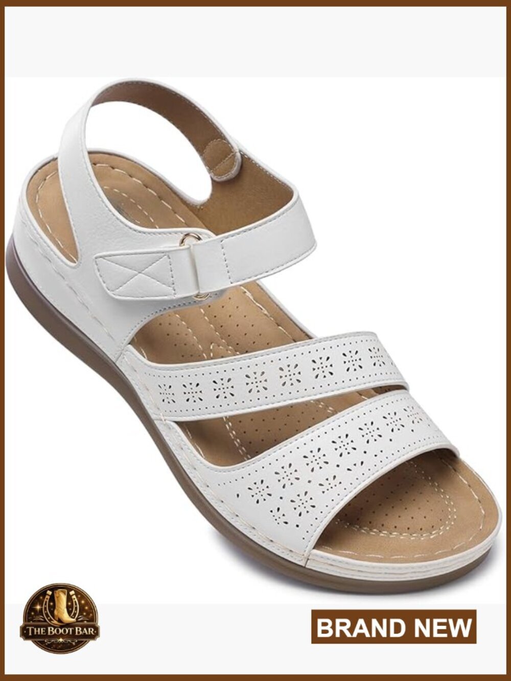 Women's Wedge Sandals with Arch Support, Comfortable Walking Shoes, 2-Inch